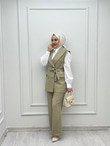 3467-Pantolon Takım-Soft Yeşil