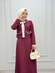 3535-Etek Takım-Bordo