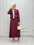 3535-Etek Takım-Bordo