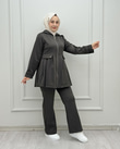 3550-Pilili Takım-Gri