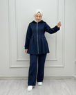 3550-Pilili Takım-Lacivert