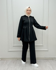 3550-Pilili Takım-Siyah