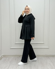 3550-Pilili Takım-Siyah