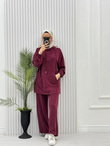 3619-Tencel Spor Takım-Bordo