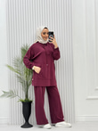 3619-Tencel Spor Takım-Bordo