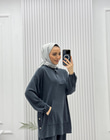 3619-Tencel Spor Takım-Lacivert