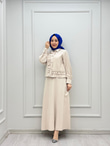 3766-Tencel Takım-Krem