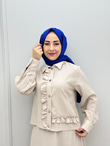 3766-Tencel Takım-Krem