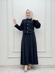 3766-Tencel Takım-Siyah