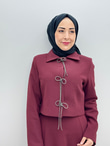 3788-Fiyonklu Takım-Bordo
