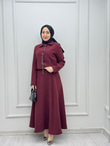 3788-Fiyonklu Takım-Bordo