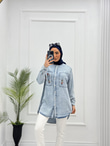 4023-Tencel Gömlek-Açık Mavi