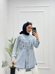 4023-Tencel Gömlek-Açık Mavi