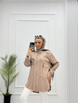 4023-Tencel Gömlek-Kahverengi