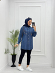 4023-Tencel Gömlek-Koyu Mavi