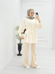4056-Tencel Gömlek-Ekru