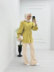 4056-Tencel Gömlek-Yağ Yeşili