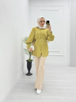 4056-Tencel Gömlek-Yağ Yeşili