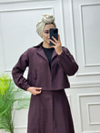 4077-Jale Takım-Bordo