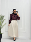 4088-Çift Yaka Gömlek-Mürdüm