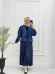 4089-Kurdela Bağlamalı Gömlek-Lacivert