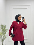4123-Blazer Ceket-Bordo