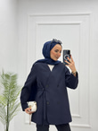 4123-Blazer Ceket-Lacivert