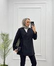 4123-Blazer Ceket-Siyah