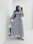 4901-Layd Elbise-Gri