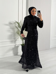 4987-Shine Abiye-Siyah