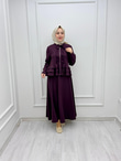5394-Fırfırlı Takım-Mürdüm