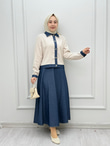 5555-Tencel Denim Takım-Mavi