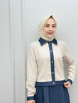 5555-Tencel Denim Takım-Mavi