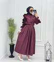 5678-Vual Takım-Bordo