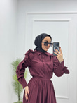 5678-Vual Takım-Bordo