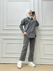 5880-İncili Denim Takım-Gri