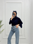 6005-Palazzo Denim Pantolon-Açık Mavi