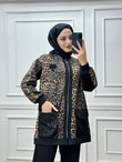 7083-Payet Detaylı Leo Takım-Siyah