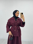 7746-Mia Etek Takım-Bordo