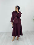 7746-Mia Etek Takım-Bordo