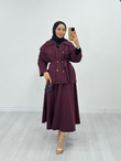 7746-Mia Etek Takım-Bordo