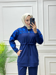 8391-Ravella Takım-Saks Mavisi