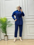 8391-Ravella Takım-Saks Mavisi