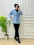 8632-Denim Ceket-Mavi