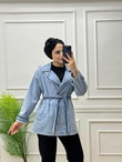 8632-Denim Ceket-Mavi