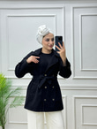 8632-Denim Ceket-Siyah