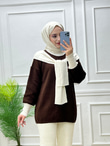 9532-Selin Triko Takım-Beyaz