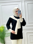9532-Selin Triko Takım-Ekru