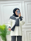 9532-Selin Triko Takım-Gri