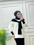 9532-Selin Triko Takım-Siyah